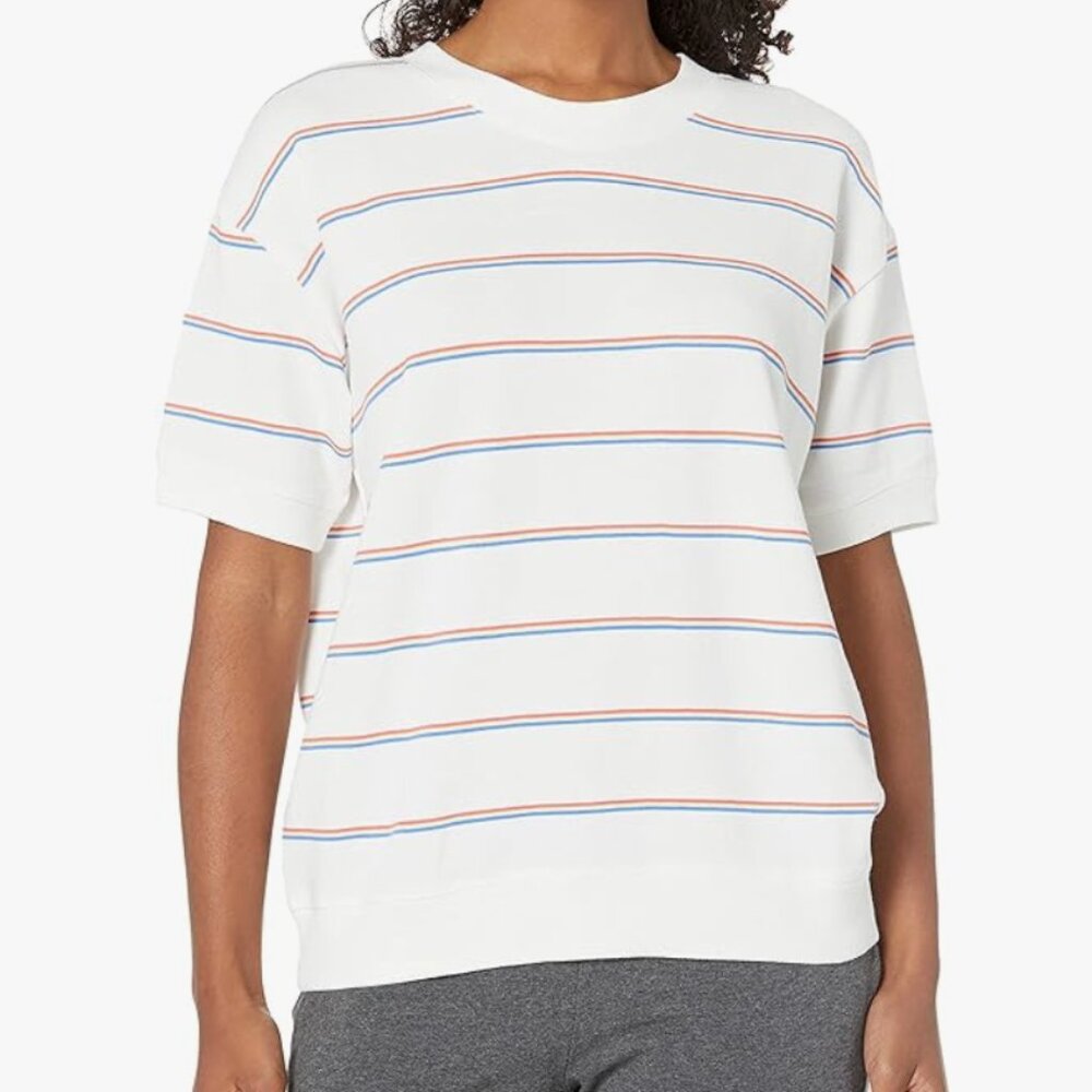 P J Salvage Womens Loungewear Loop Terry Short Sleeve T Shirt. NWT